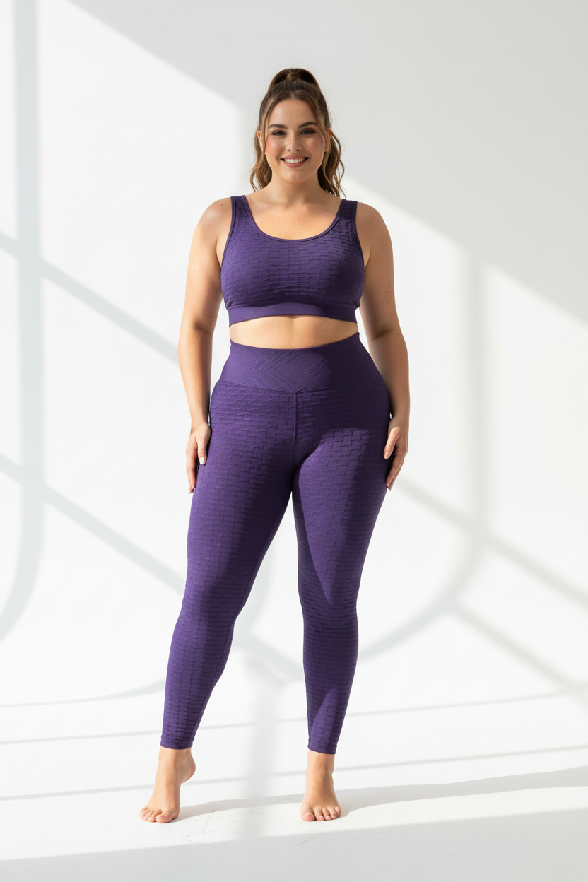 Legging Violet - Face (Courbes)